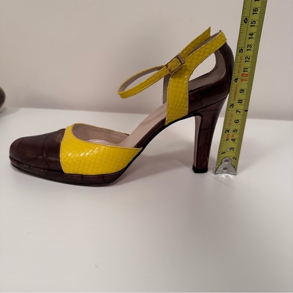 Dior Maryjane High Heels - Brown and Yellow Eu 36.5 - Picture 13 of 16
